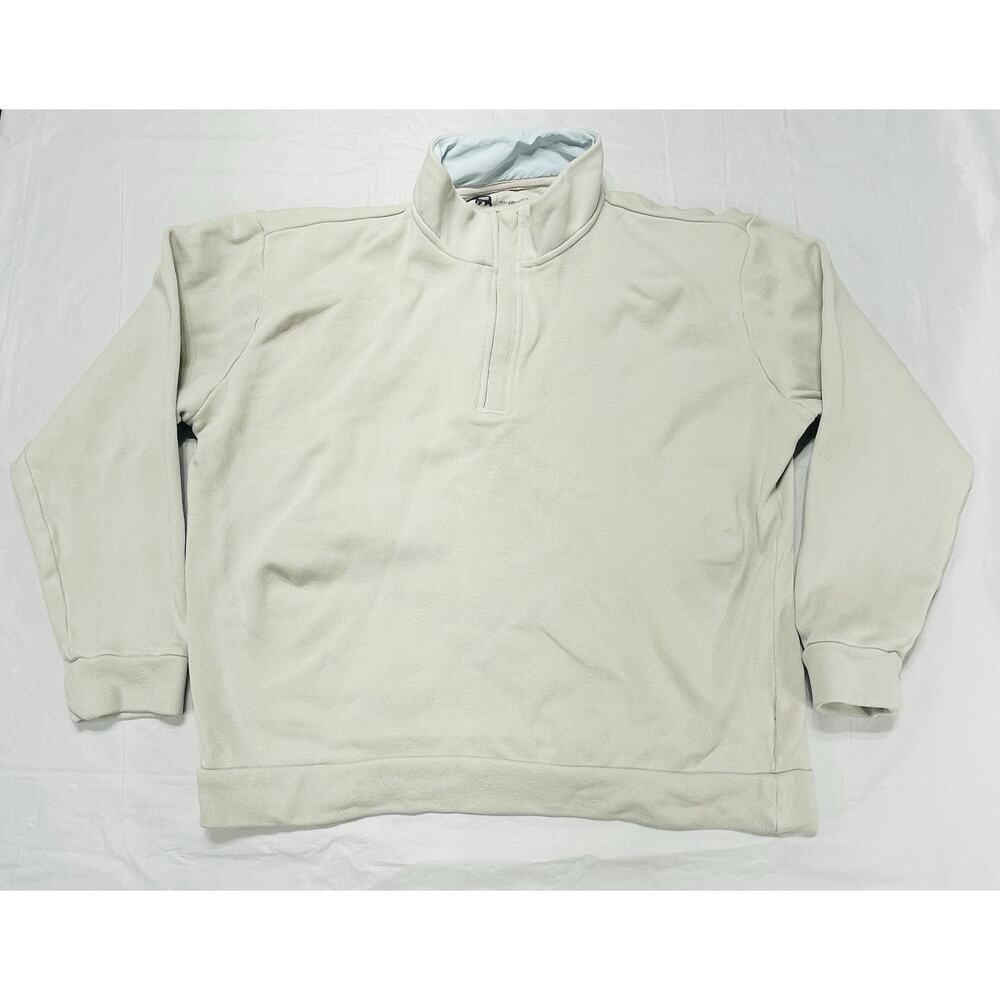 Onward Reserve Performance 1/4 Zip Pullover Mens Medium Cream Cotton